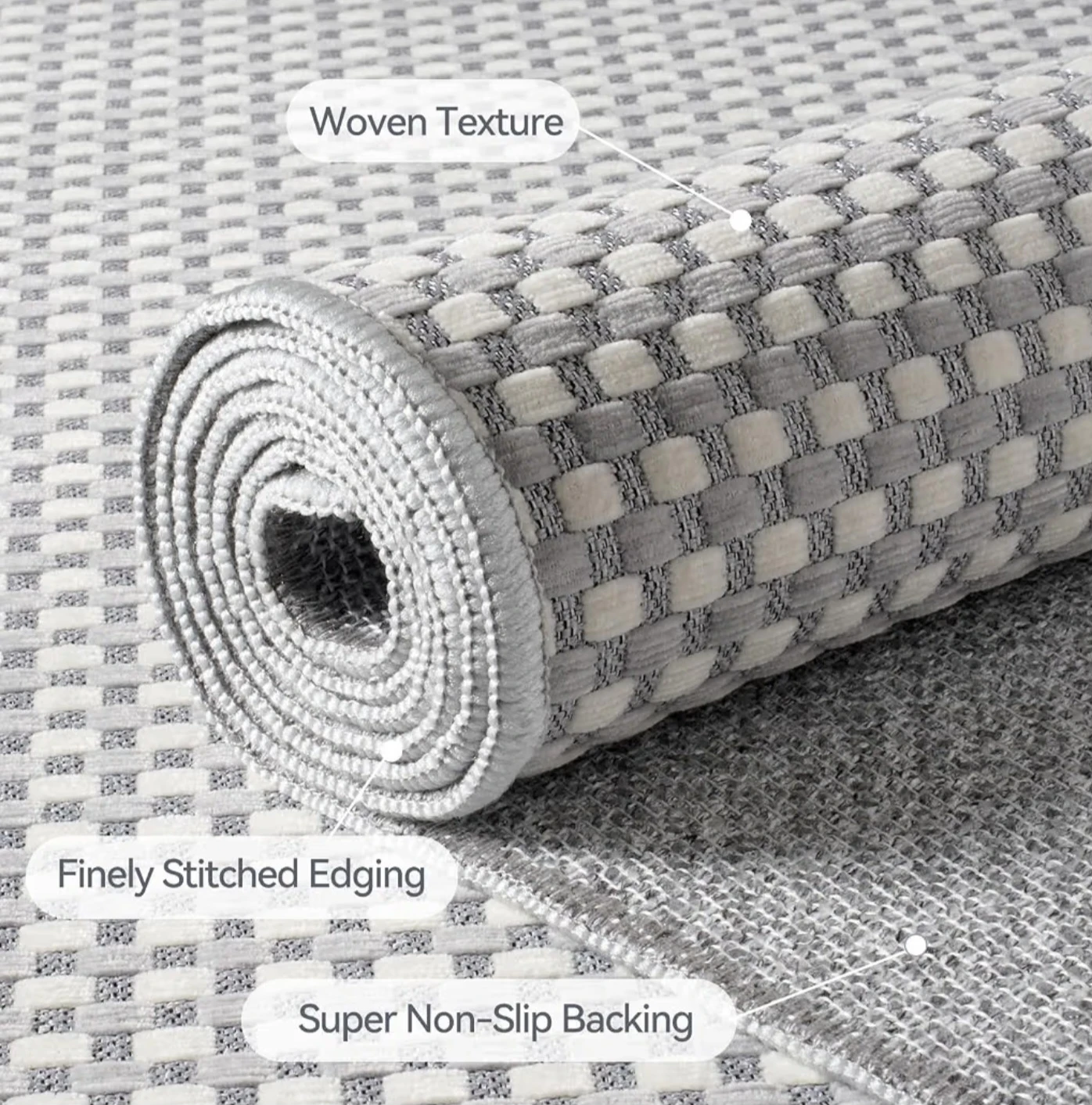 Woven Grey Runner -  New - photo 3