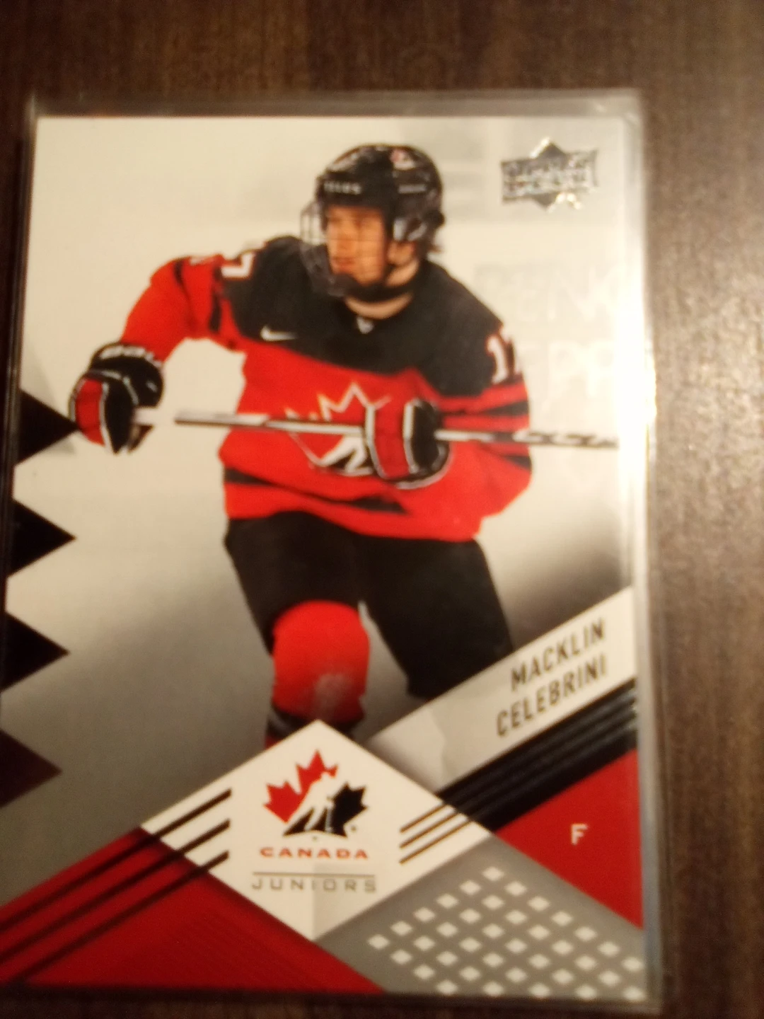 Macklin Celebrini 2024 Team Canada Juniors Upper Deck Card