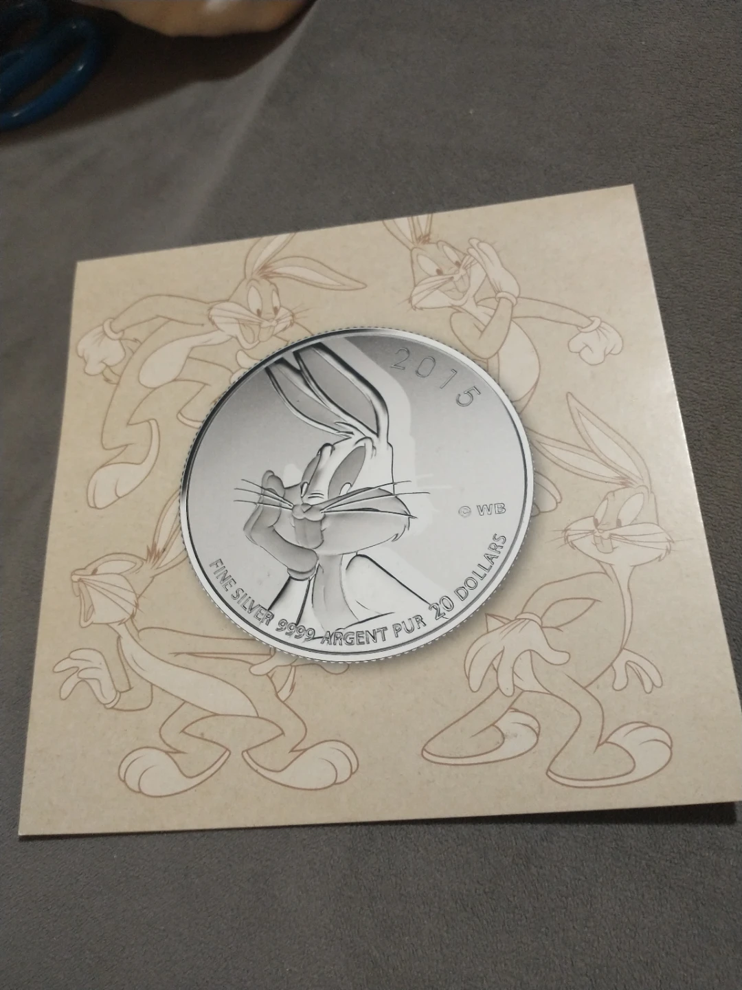 2015 Canada Bugs Bunny $20 Fine Specimen Silver Coin KM #1981 - photo 5