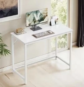 Minimalist White Computer Desk - photo 4