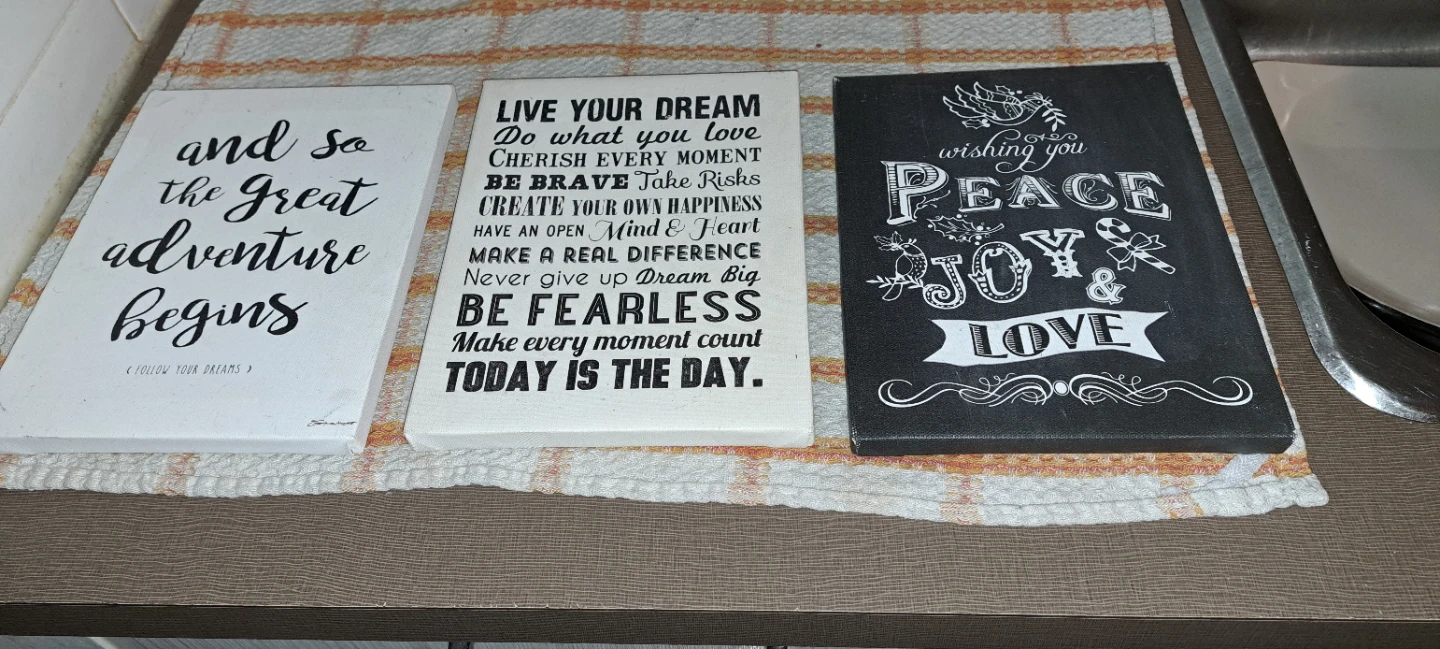 Set of 4 Inspirational Wall Art Canvases