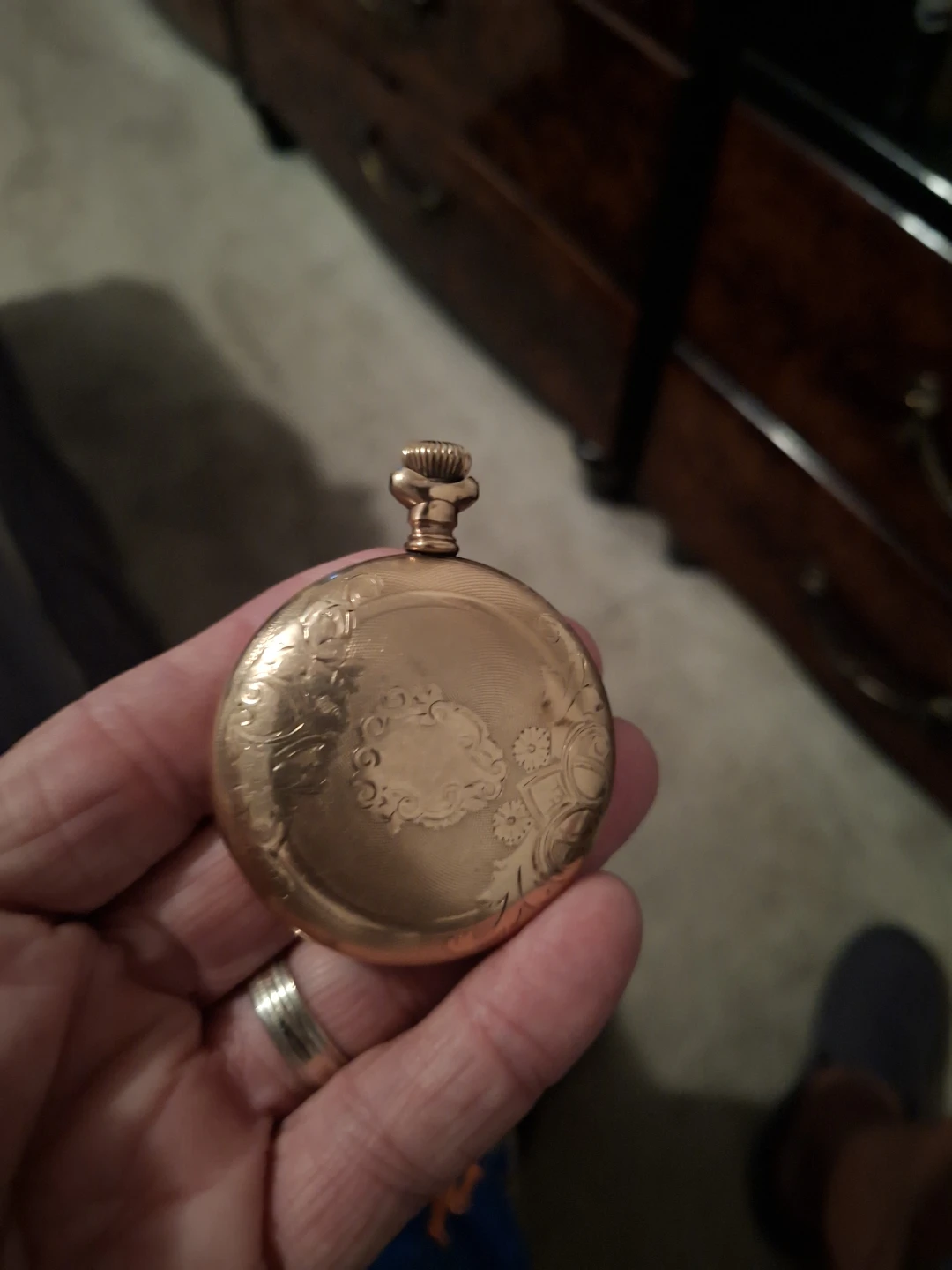 American Waltham Gold Tone Pocket Watch - photo 2