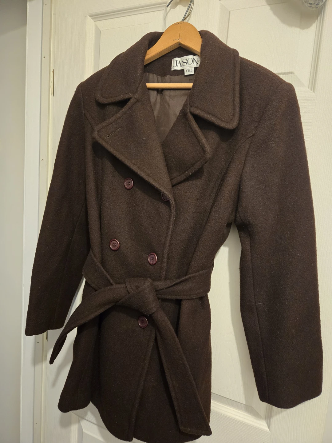 Jason Kole Chocolate Brown Wool-Blend Coat