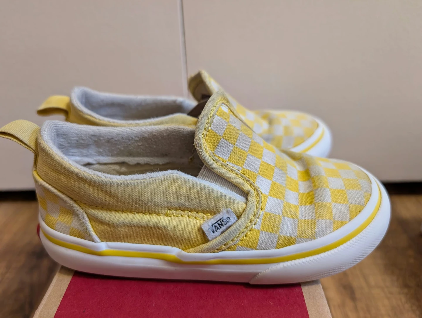 Vans Checkerboard Slip-On Shoes Aspen Gold