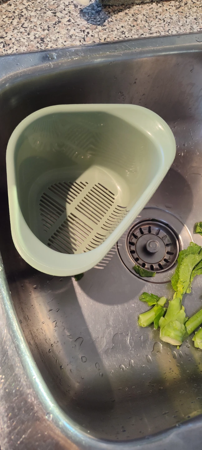 Green Plastic Corner Sink Strainer - photo 4