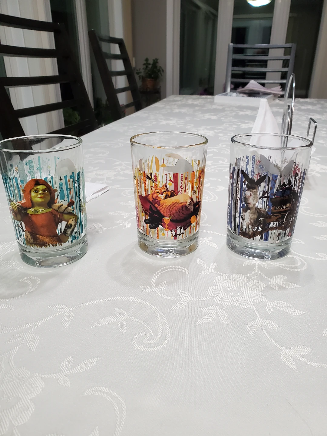 Set of 3 McDonald's Shrek Forever After Glasses