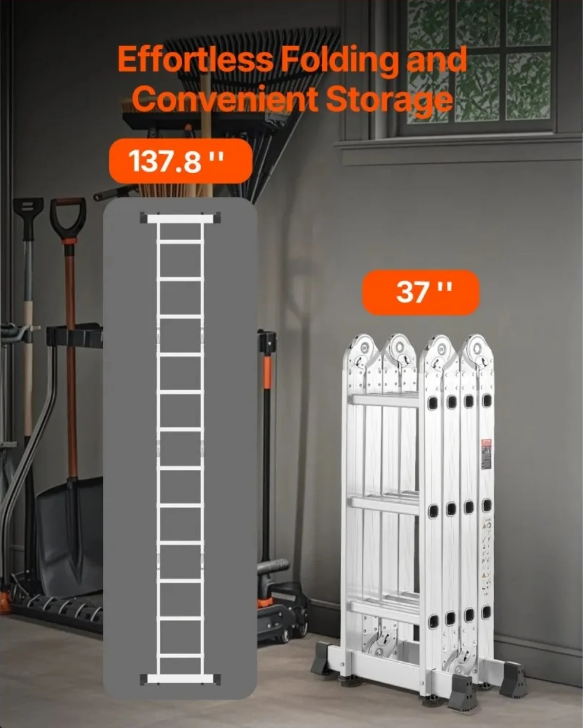 VEVOR Multi-Purpose Folding Ladder 12FT - photo 5