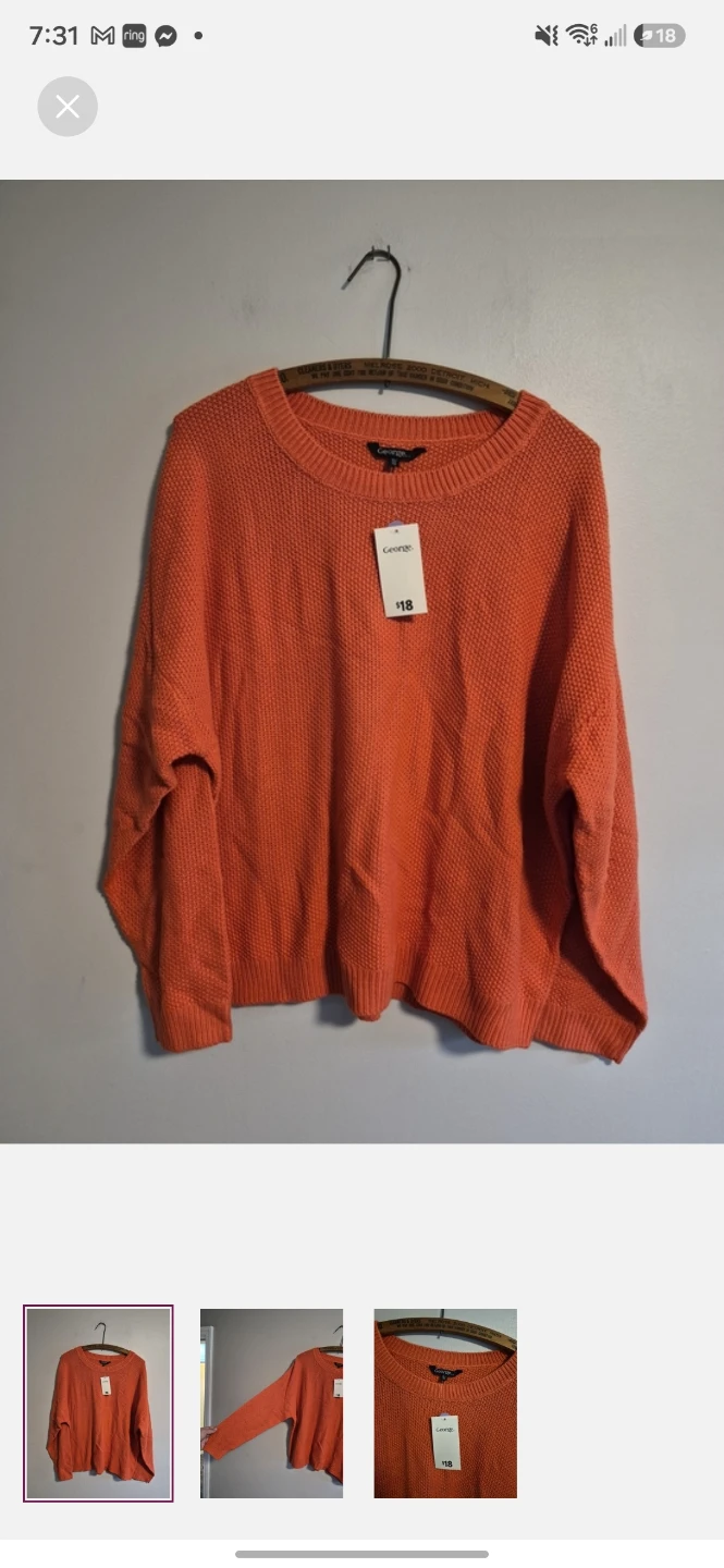 George Orange Knit Sweater