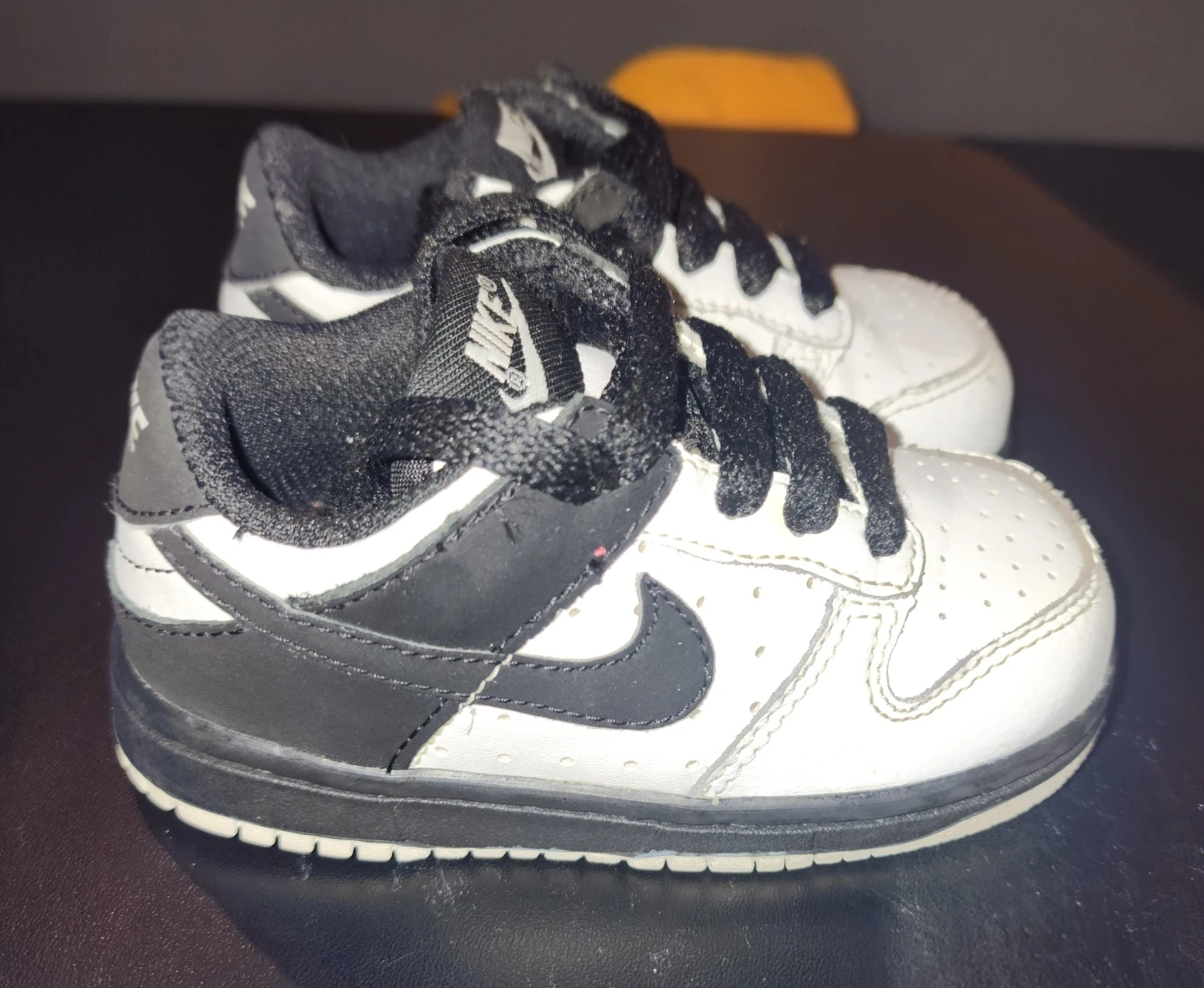 Nike Dunk Low Black and White Toddler Shoes - photo 5