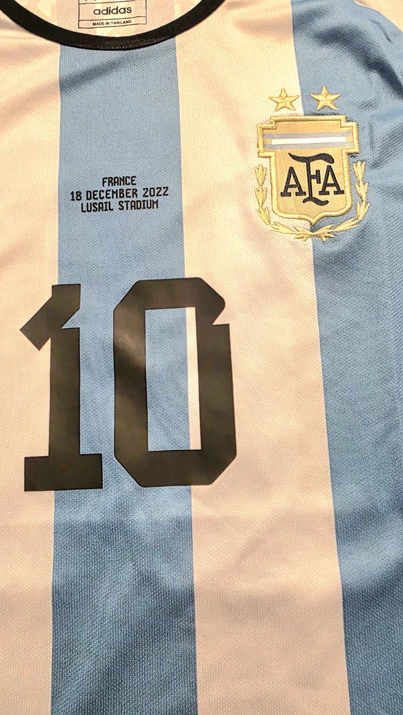 Messi #10 Argentina World Cup 2022 Final Jersey - photo 3