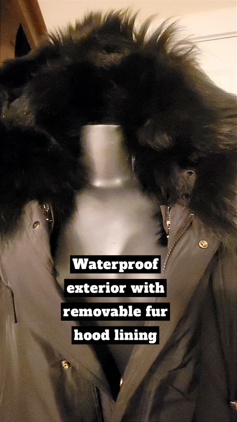 Black Parka with Real Black Fox Fur - photo 3