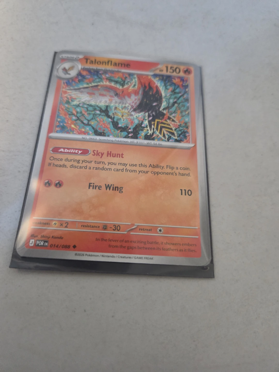 Talonflame 014/088 Pokemon Card