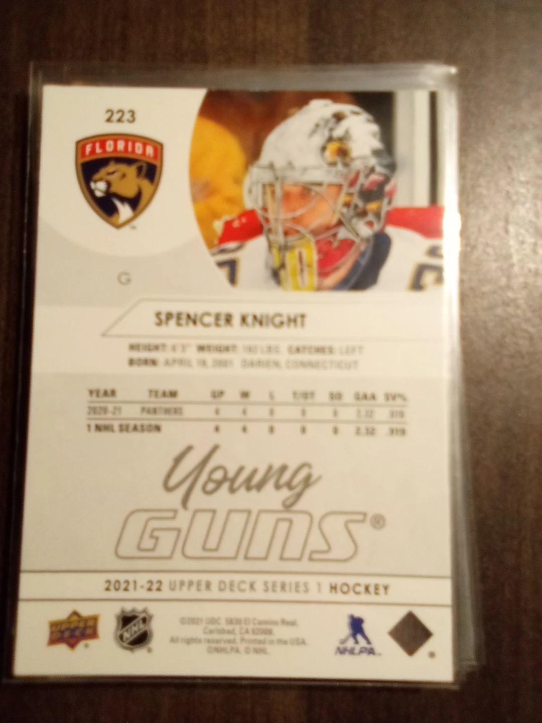 2021-22 Upper Deck Young Guns Spencer Knight RC - photo 2
