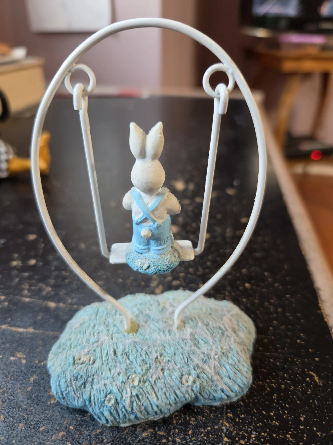 Kmart Easter Jubilee 1990s Bunny on Swing Figurine - photo 2