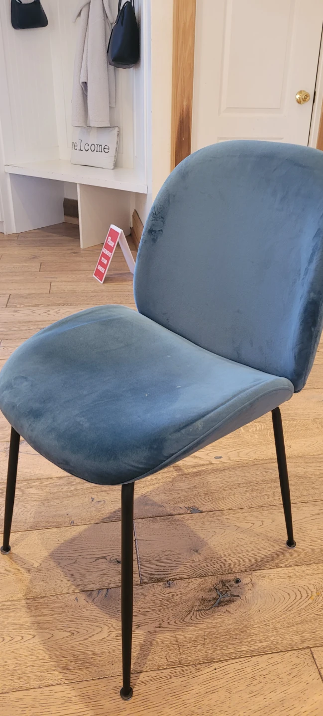 Blue Velvet Dining Chair - photo 3