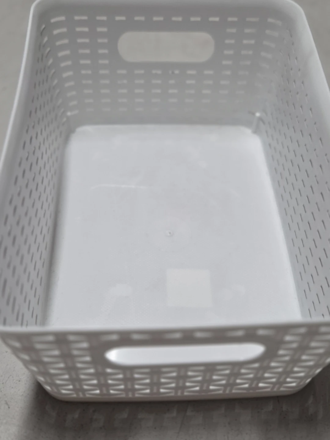 White Plastic Storage Basket