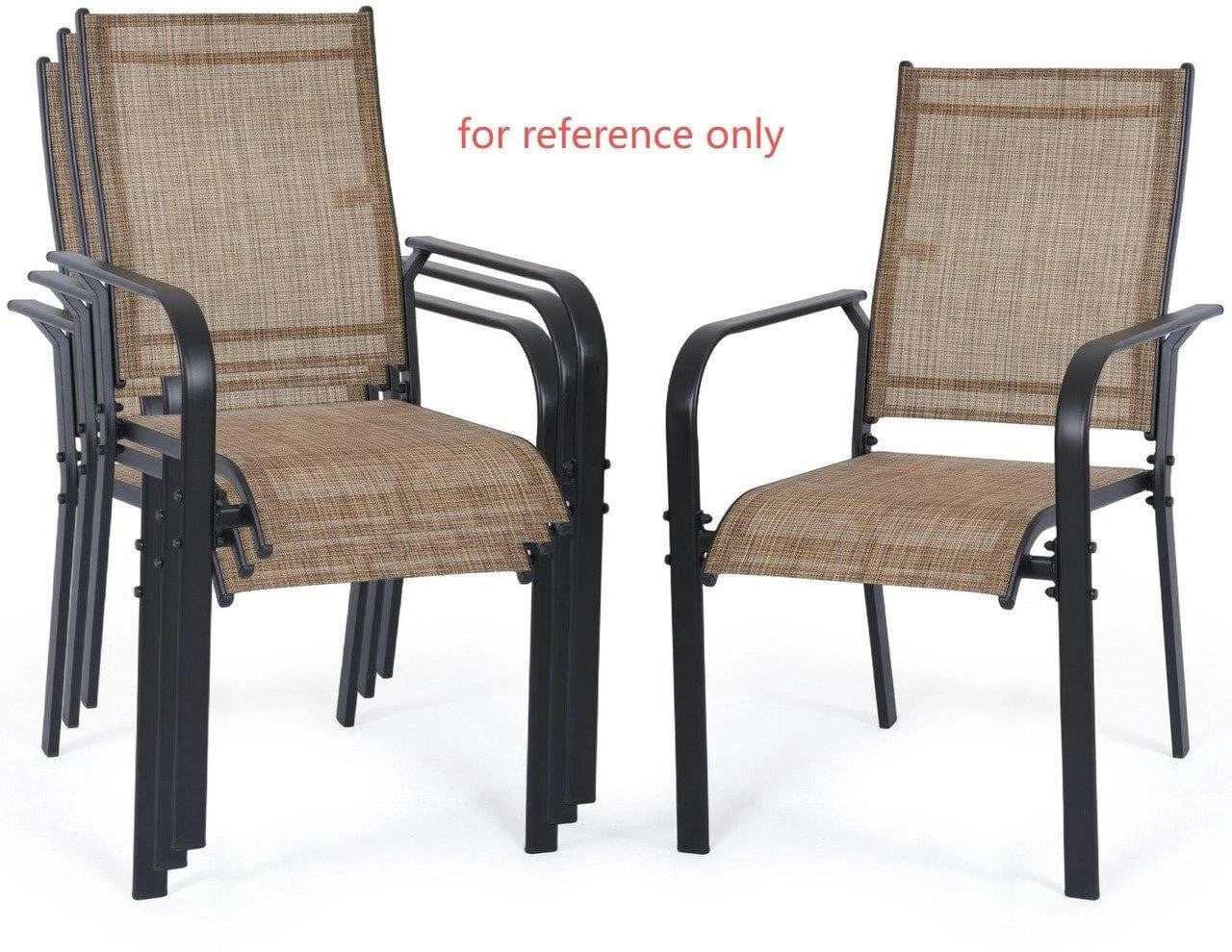 New Outdoor Stackable Patio Chair Set of 4