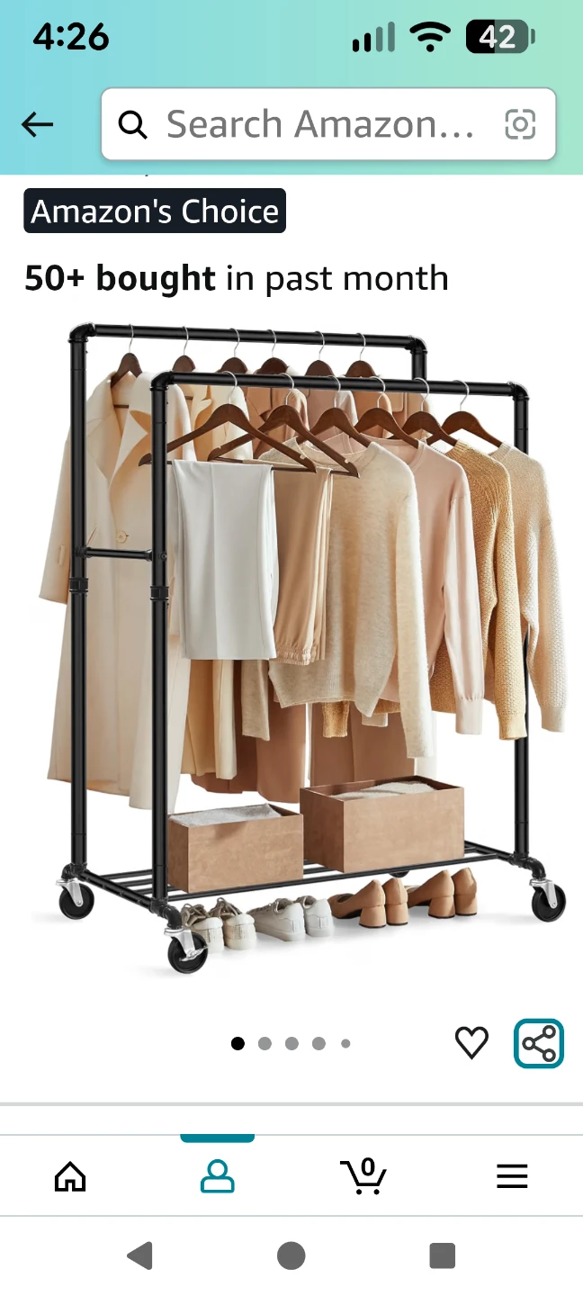 Clothing Rack- Heavy-Duty Double-Rod Clothes Rack - photo 2