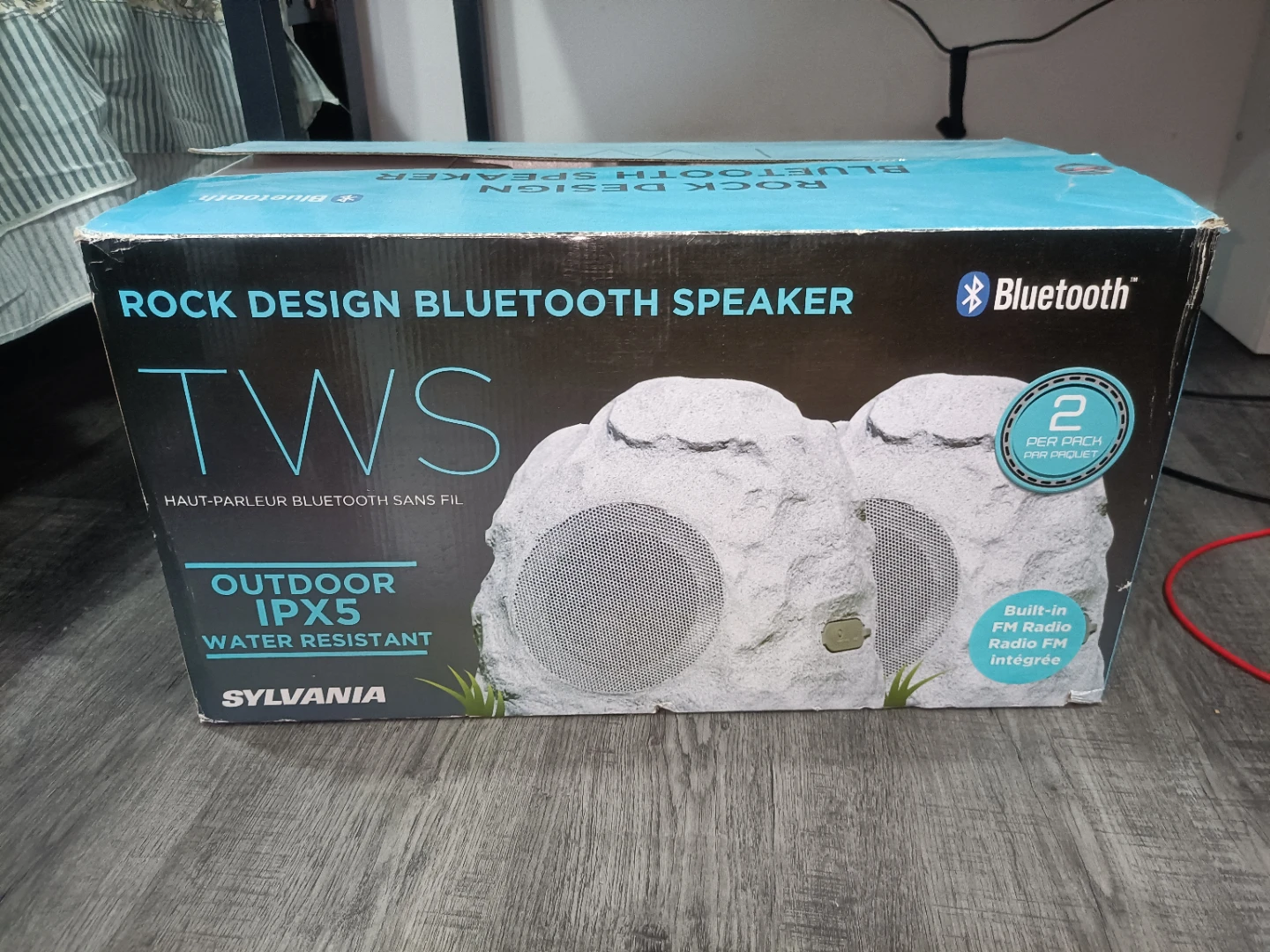 Sylvania Rock Design Bluetooth Speakers (2-Pack)