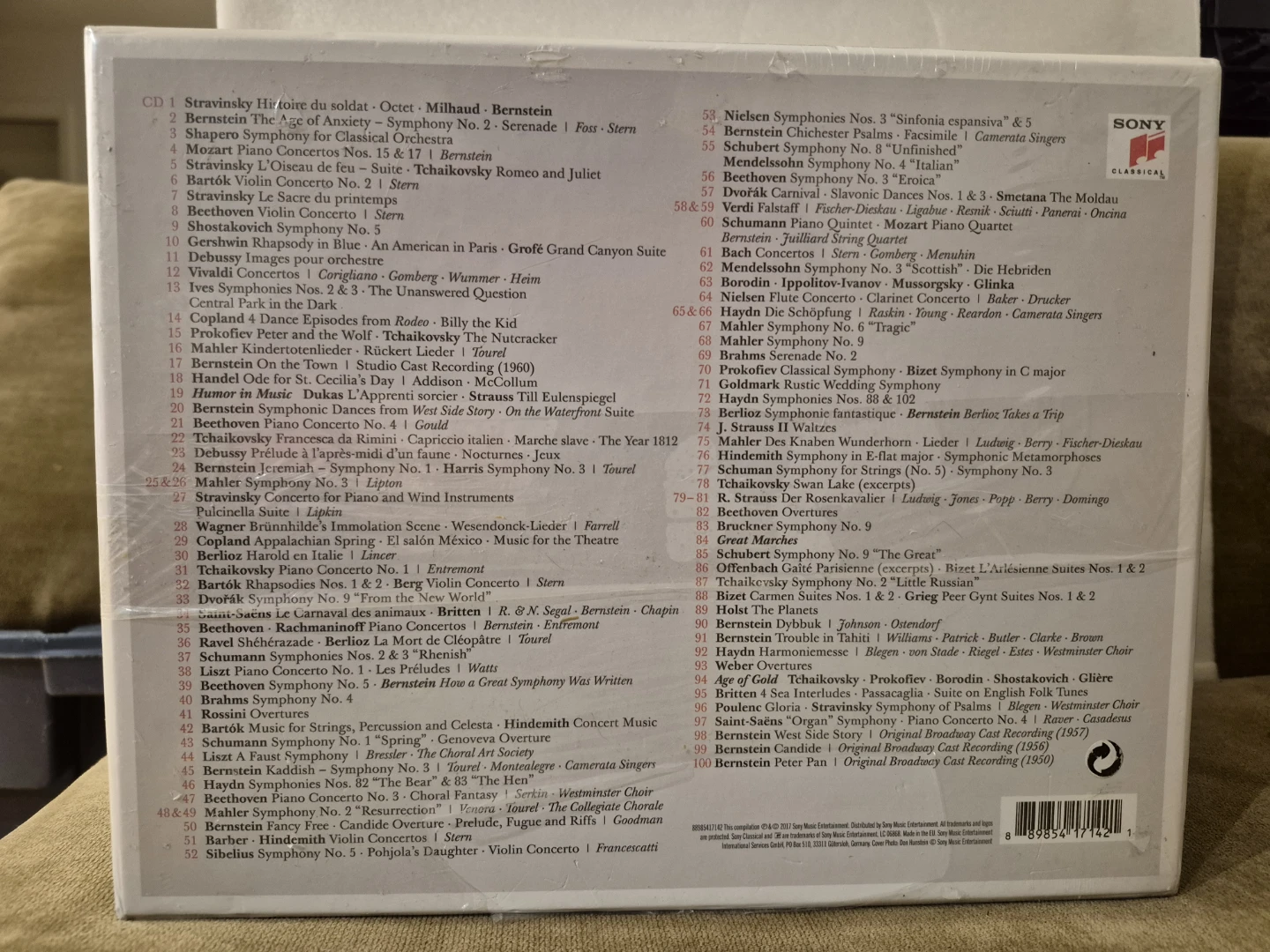 NEW- Leonard Bernstein Remastered Edition 100 CD Set (Skokie) - photo 3