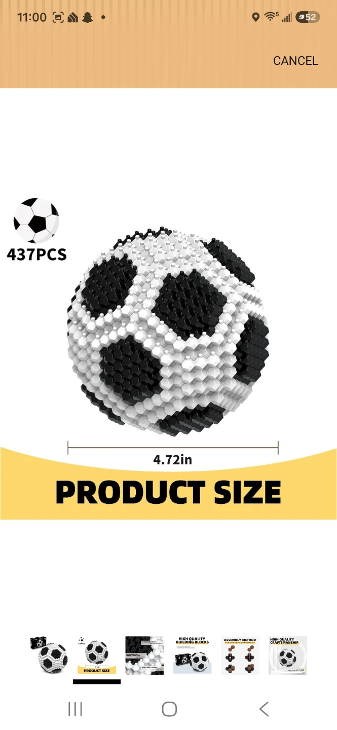 Kadala Soccer Ball Building Block Set - photo 2