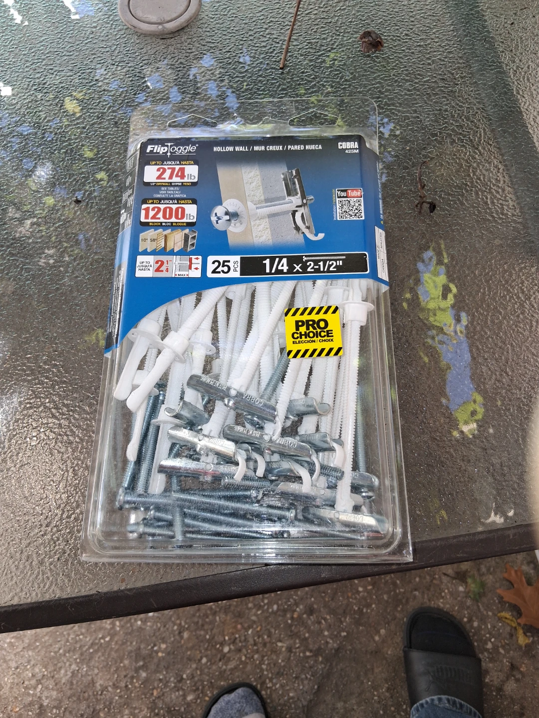 Cobra FlipToggle 1/4 x 2-1/2 Inch Hollow Wall Anchors - photo 4