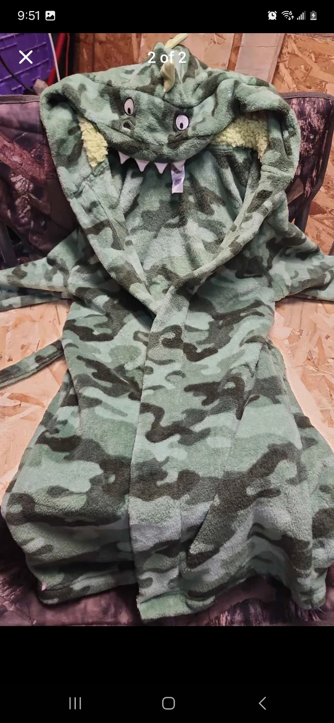 Kids Dinosaur Hooded Bathrobe - photo 2
