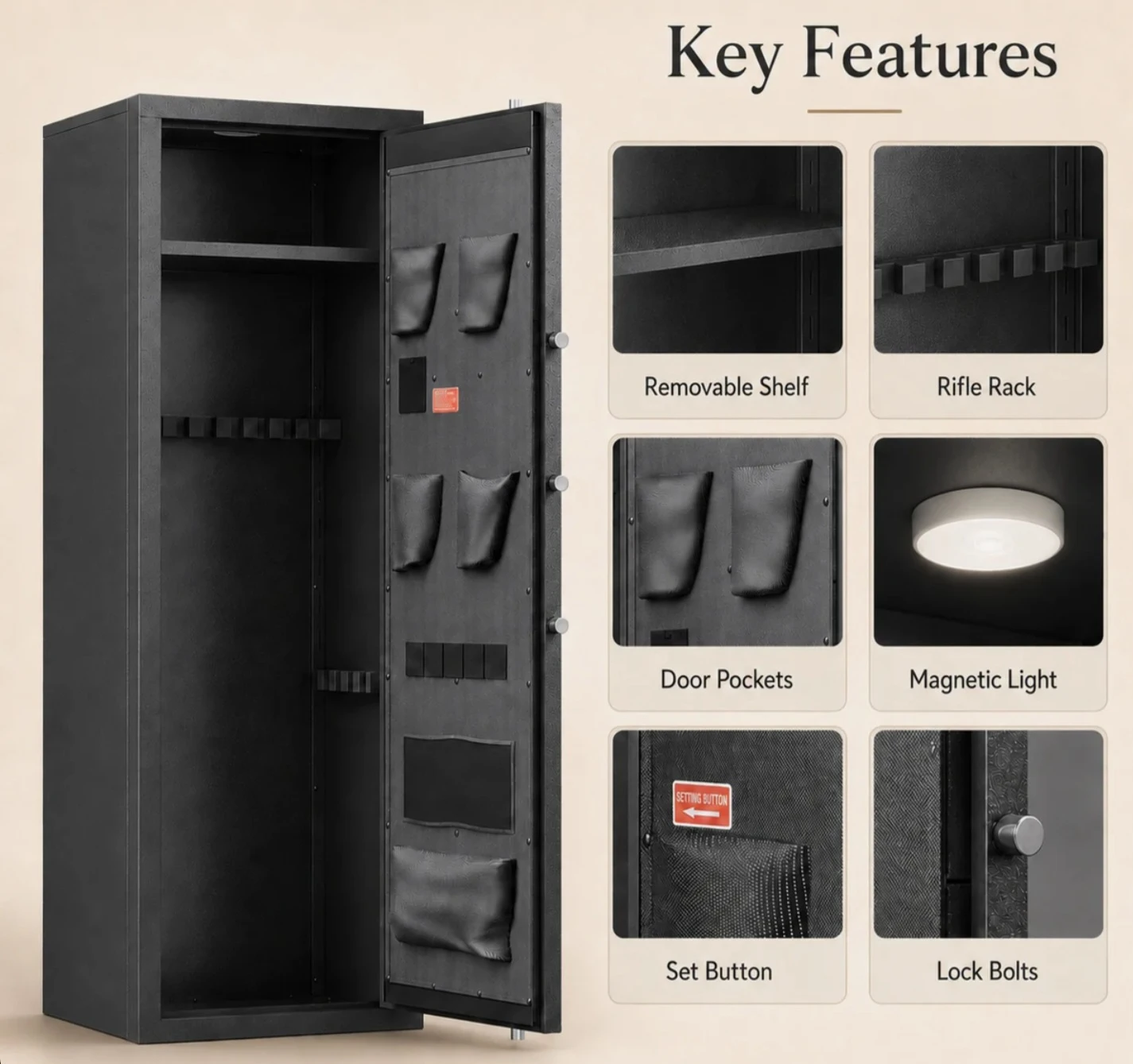 Brand New KAER 10-15 Gun Safe - photo 4