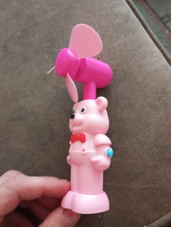 Pink Teddy Bear Handheld Fan - photo 2
