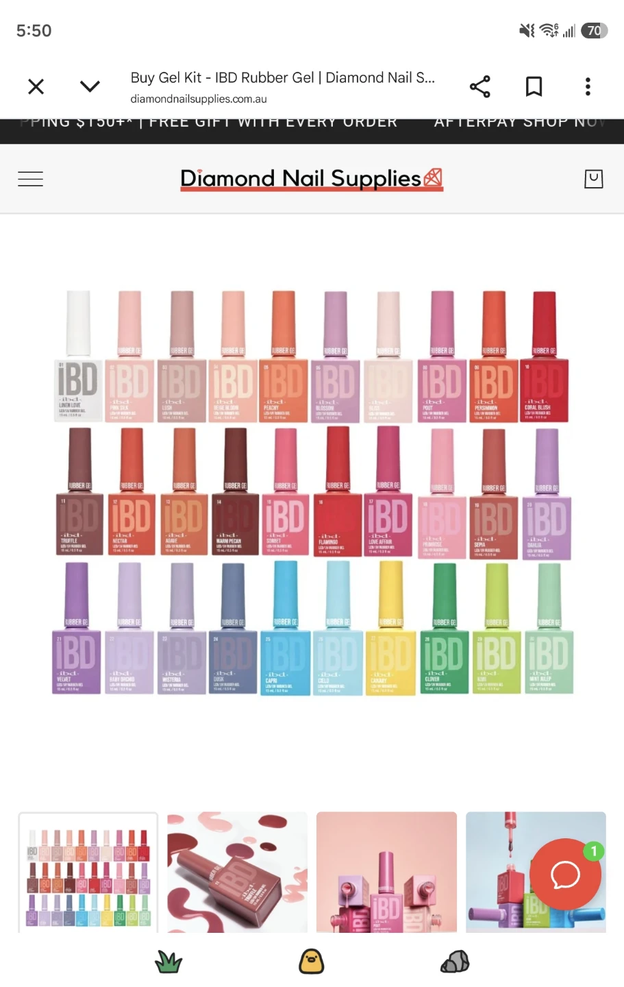iBD LED/UV Rubber Gel Nail Polish Collection 30 set
