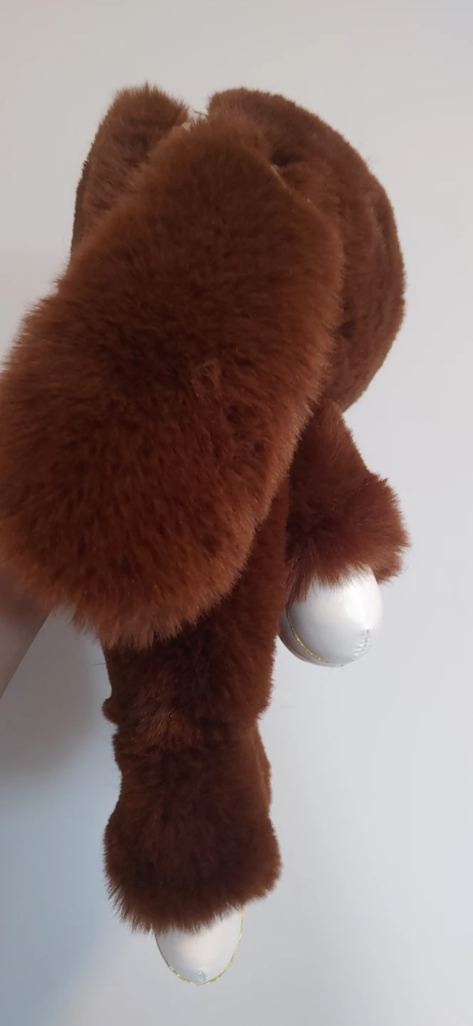 Brown Faux Fur Rabbit Plush With Zipper - photo 3