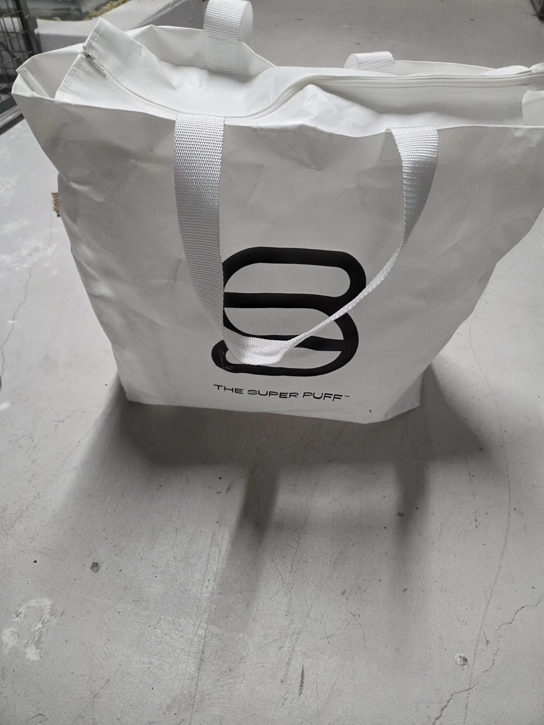 Aritzia The Super Puff White Storage Tote