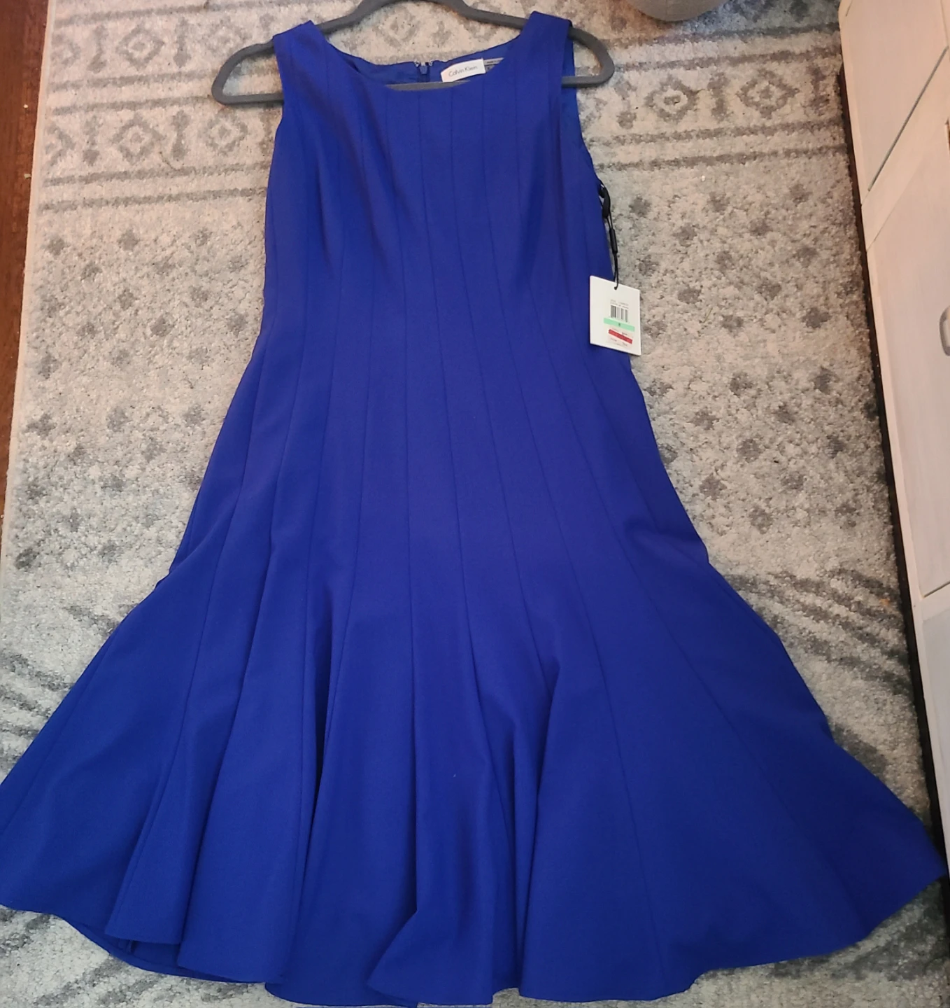 Calvin Klein Sleeveless Blue Dress