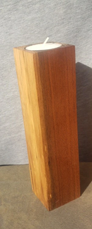 Black Walnut Wooden Candle Holders (real walnut wood) 2x2x8