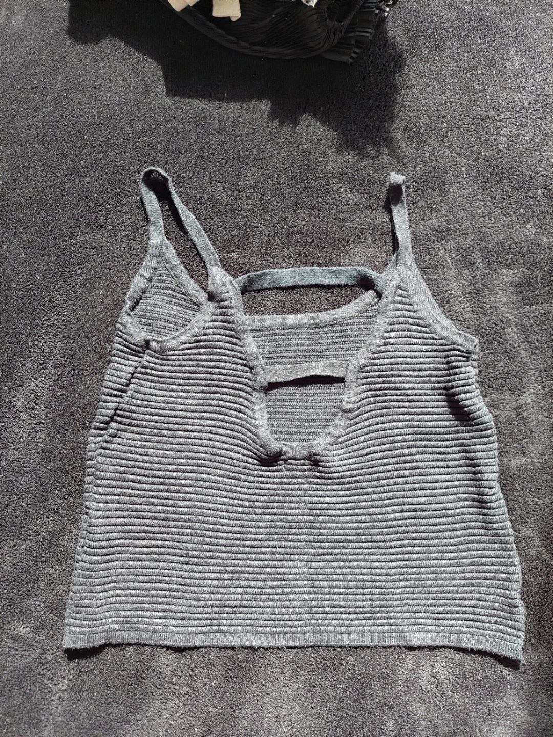 Grey Ribbed Tank Top - photo 2