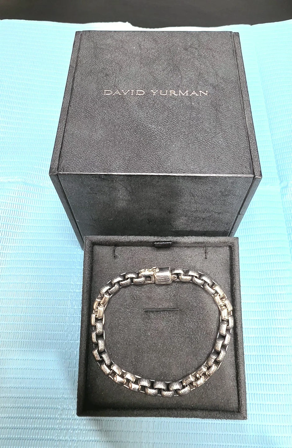 David Yurman Sterling Silver Box Chain Bracelet - photo 2