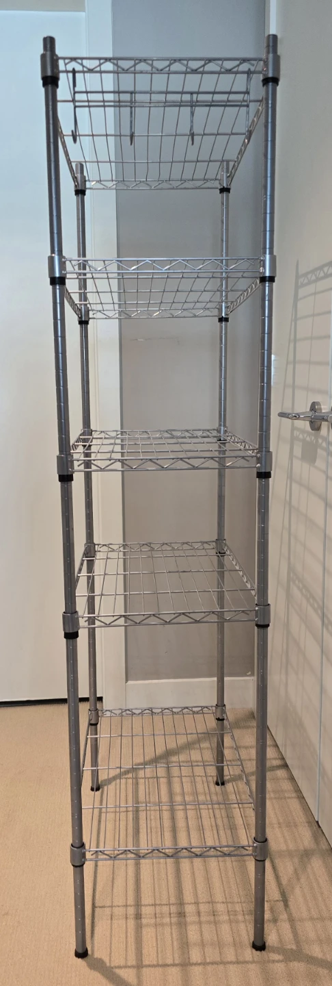 Wire Shelving with Hooks