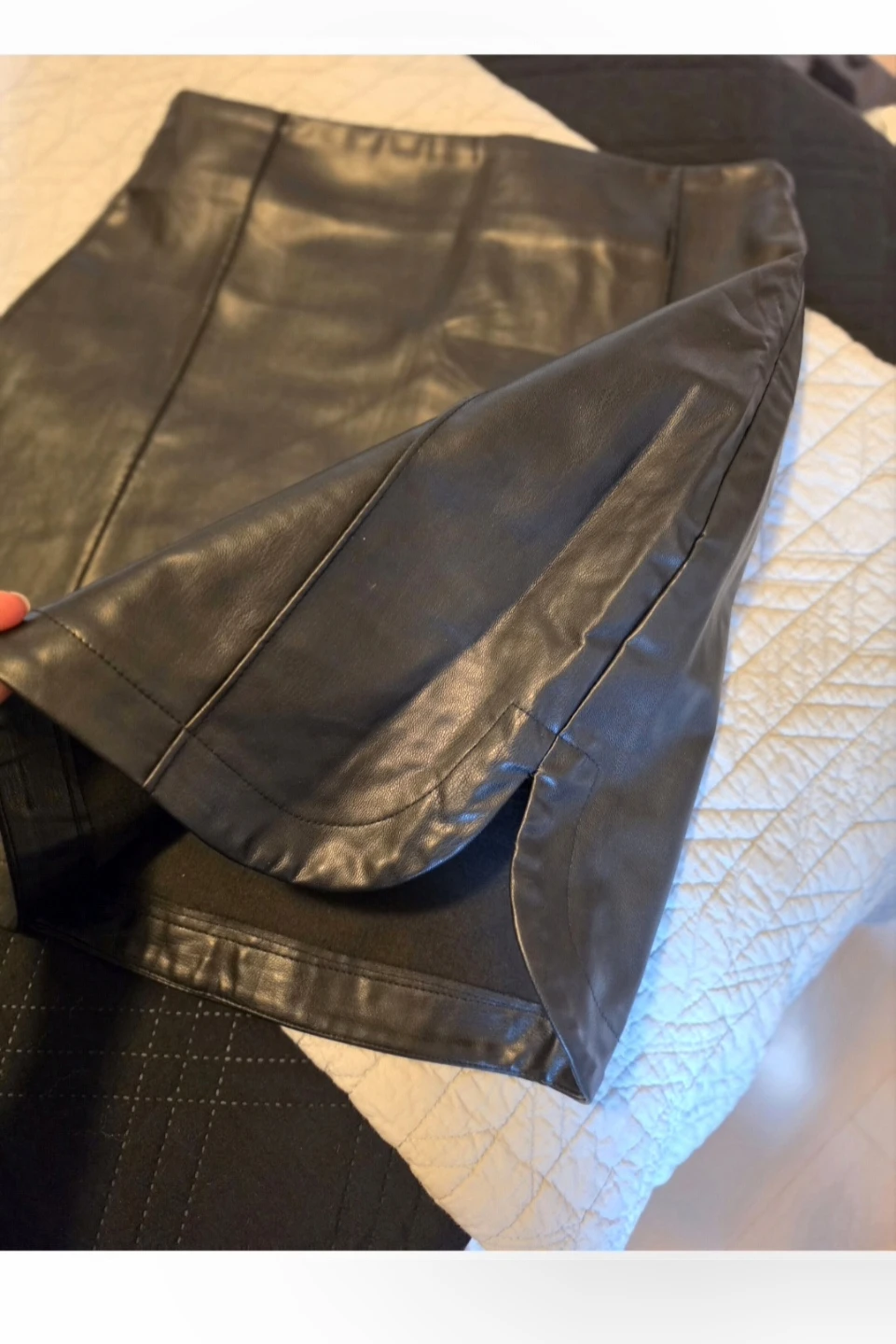 Zara Black Faux Leather Mini Skirt - photo 3