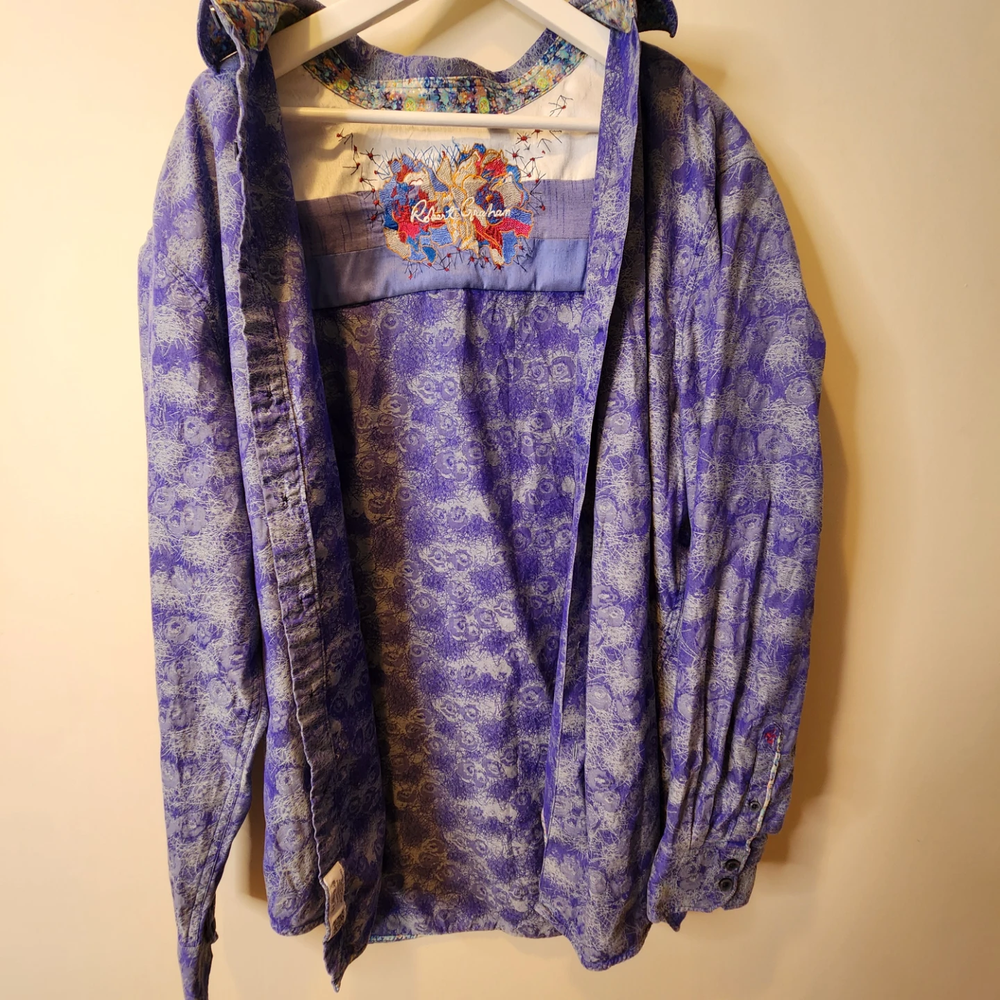 Robert Graham Purple Floral Long Sleeve Shirt