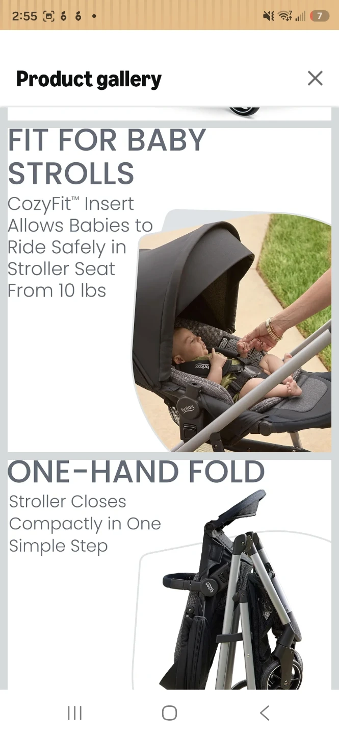 BRAND NEW! Britax Stroller with CozyFit Insert - photo 2