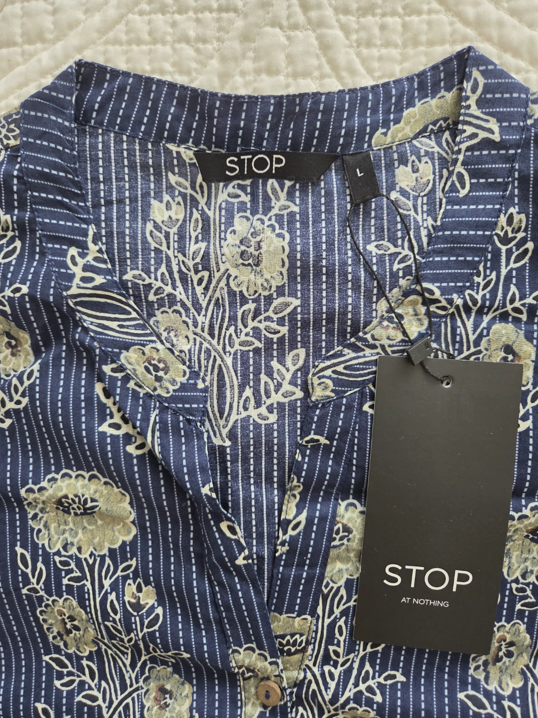 STOP Indigo Floral Cotton Kurta - photo 2