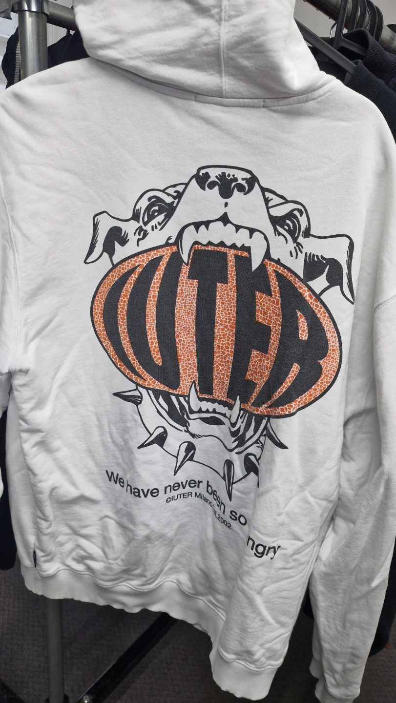 White Graphic Hoodie XL