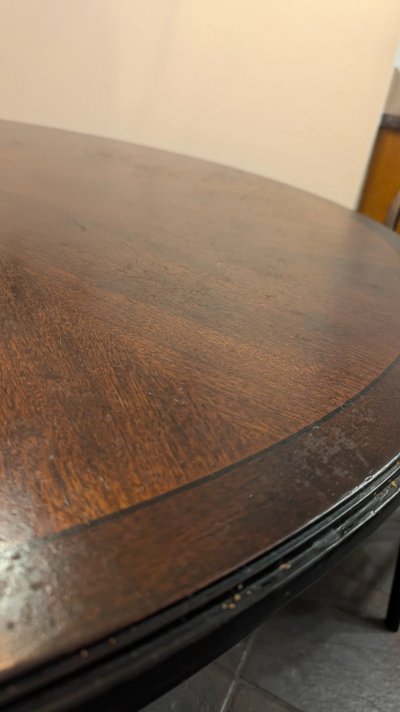 Round wooden dining table - photo 2