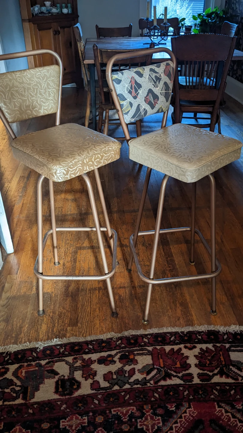 Set of 2 Vintage Retro Bar Stools - photo 5