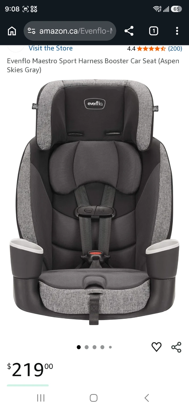 Evenflo Maestro Sport Harness Booster Car Seat