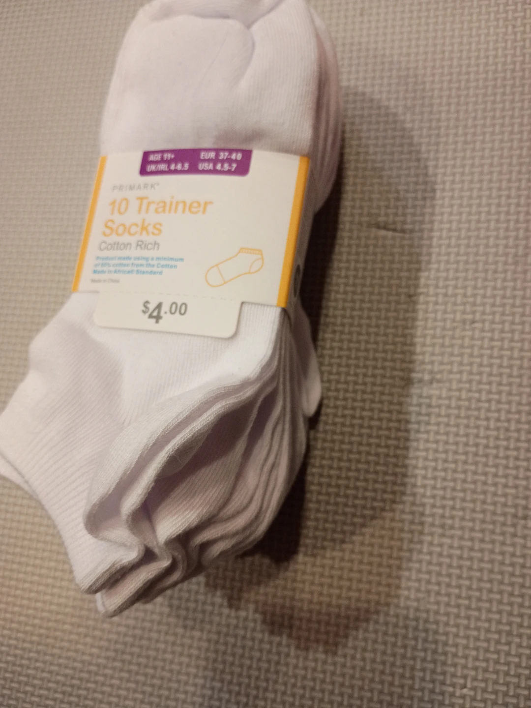 Primark 10 Pack White Trainer Socks