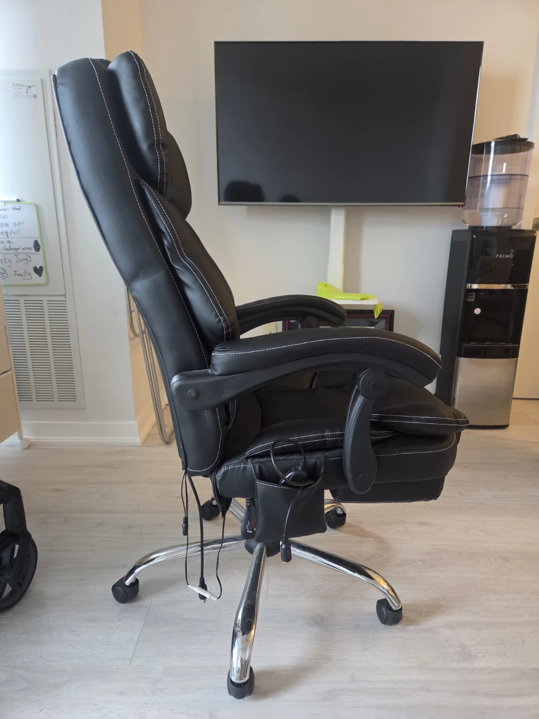 Black Ergonomic Office Chair with Footrest (Pickup only) - photo 2