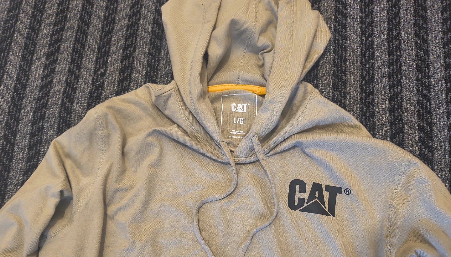 CAT Beige Hoodie Size L/G - photo 3