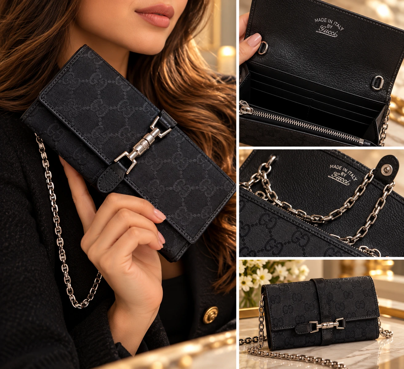 Gucci Jackie 1961 Chain Wallet
