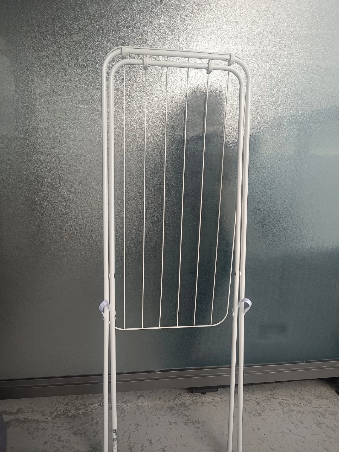 IKEA white laundry drying rack
